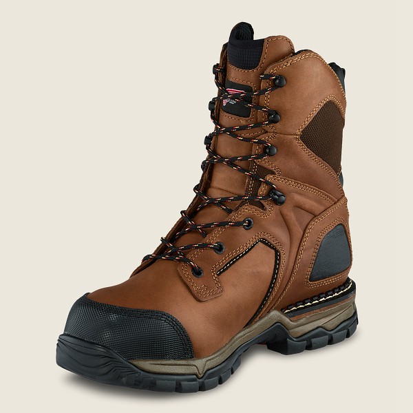 Red Wing Safety Boots Flexforce® - 8-inch Waterproof Toe - Brown/Black - Mens AYX631295